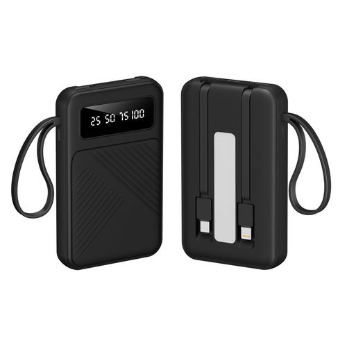 10000 mAh 18 W Compact Pocket Size Power Bank (Black, Lithium-ion, Power Delivery 2.0, Quick Charge 2.0, Power Delivery 3.0, Quick Charge 3.0 for Trimmer, Smartwatch, Smartband, Mobile, Speaker)