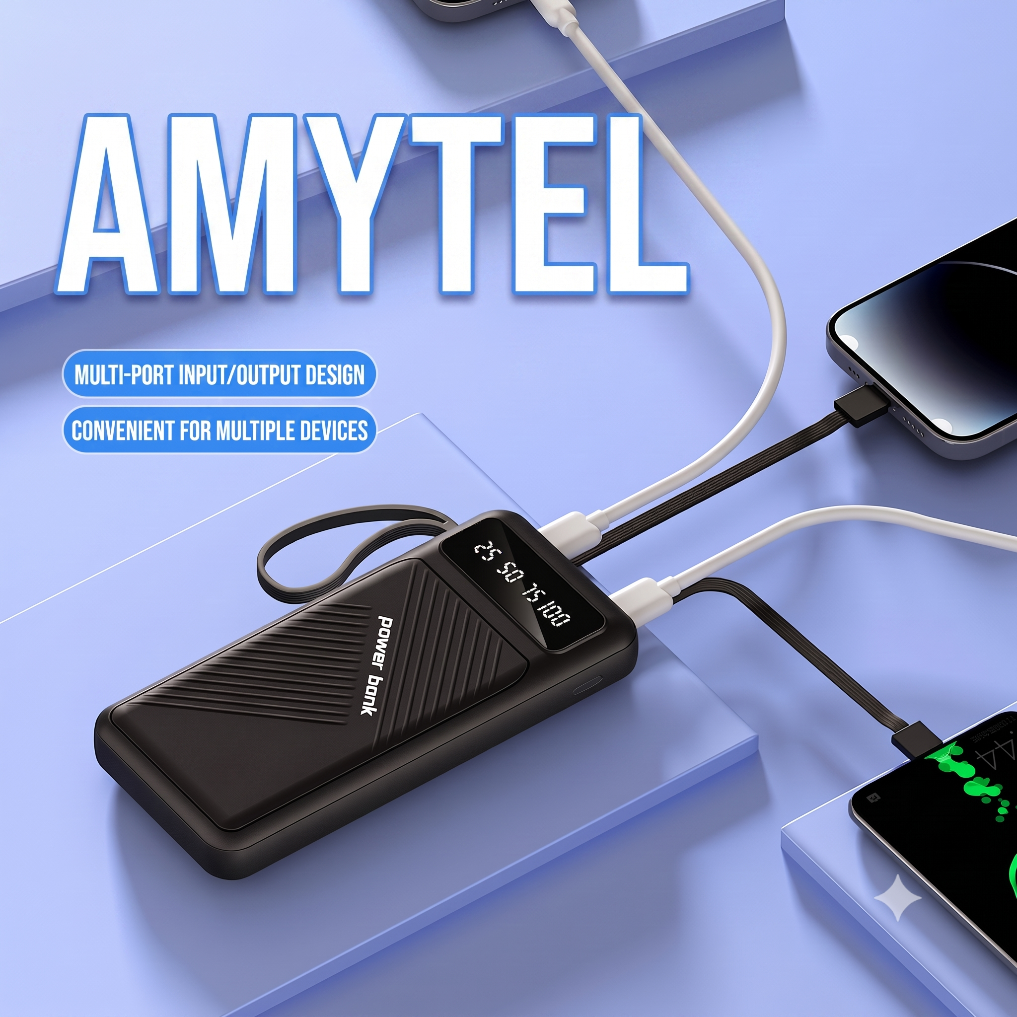 10000 mAh 18 W Compact Pocket Size Power Bank (Black, Lithium-ion, Power Delivery 2.0, Quick Charge 2.0, Power Delivery 3.0, Quick Charge 3.0 for Trimmer, Smartwatch, Smartband, Mobile, Speaker)