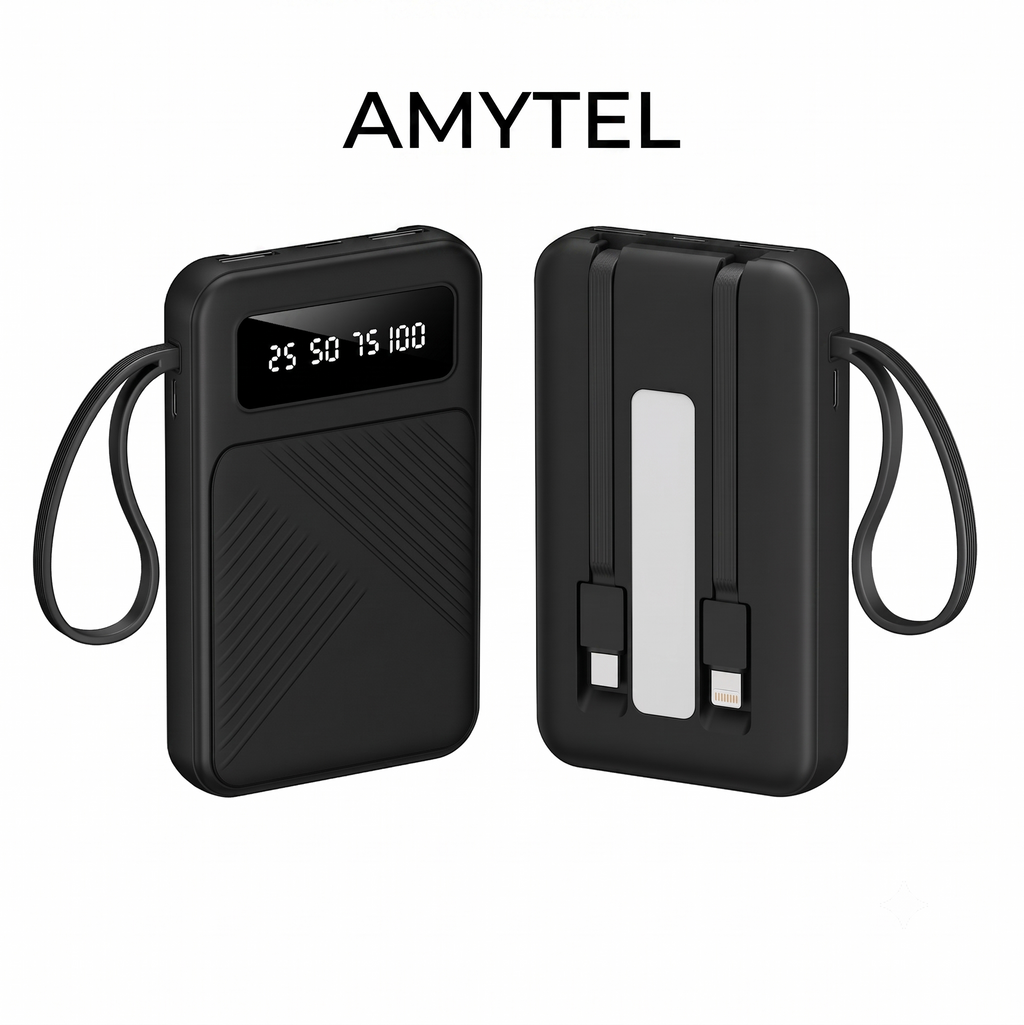 10000 mAh 18 W Compact Pocket Size Power Bank (Black, Lithium-ion, Power Delivery 2.0, Quick Charge 2.0, Power Delivery 3.0, Quick Charge 3.0 for Trimmer, Smartwatch, Smartband, Mobile, Speaker)