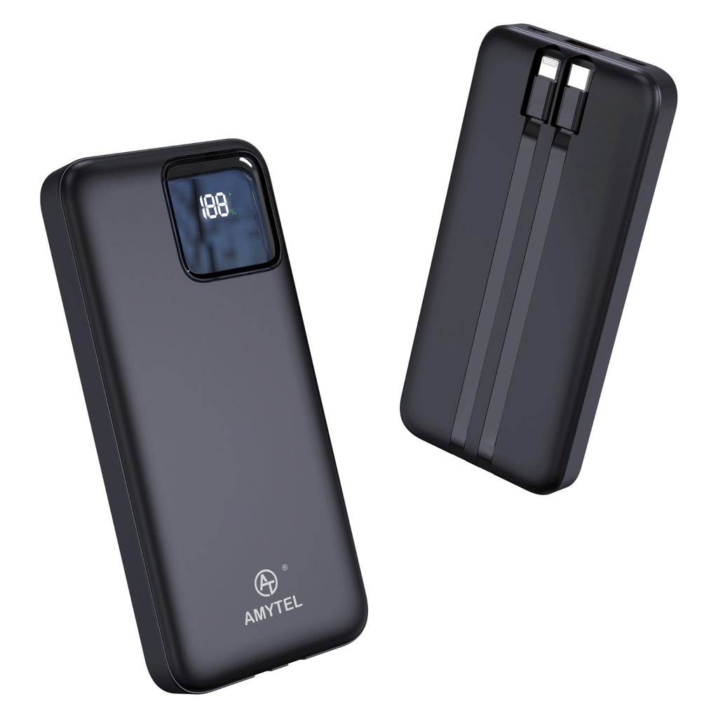 10000 mAh 22 W Compact Pocket Size Power Bank (Black, Lithium Polymer, Power Delivery 2.0, Power Delivery 3.0, Quick Charge 2.0, Quick Charge 3.0 for Mobile, Smartwatch, Smartband, Speaker, Trimmer)