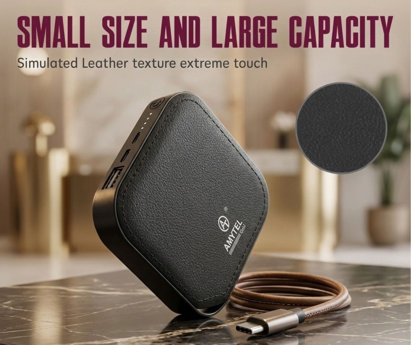AMYTEL 8000mAh Mini Power Bank (5 W, Power Delivery 2.0,Quick Charge 3.0)