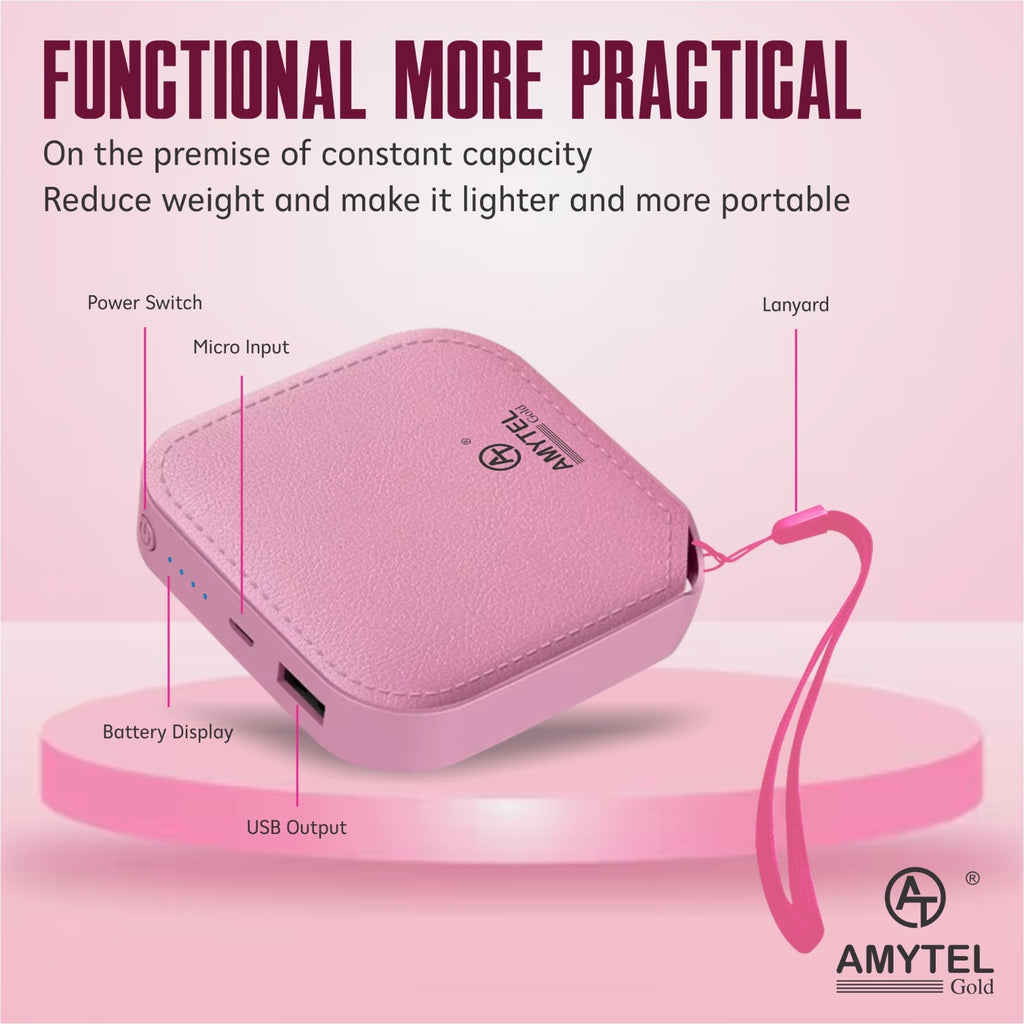 AMYTEL 8000mAh Mini Power Bank (5 W, Power Delivery 2.0,Quick Charge 3.0)