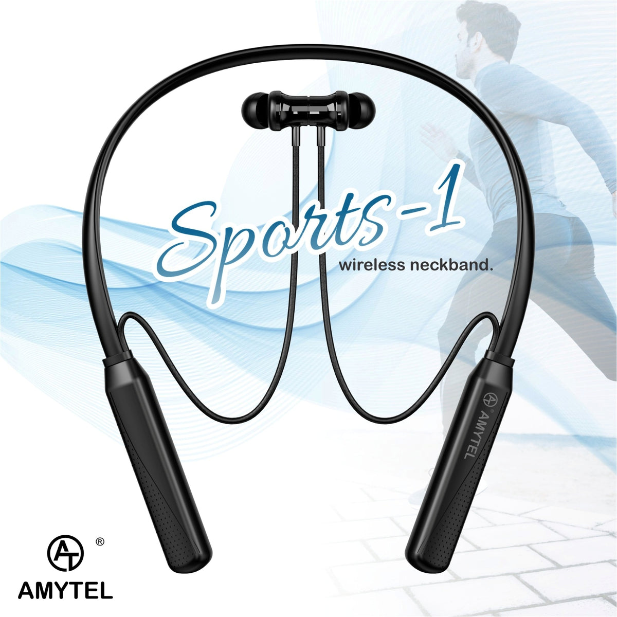 AMYTEL NECKBAND_BLK Bluetooth Headset ( In the Ear)