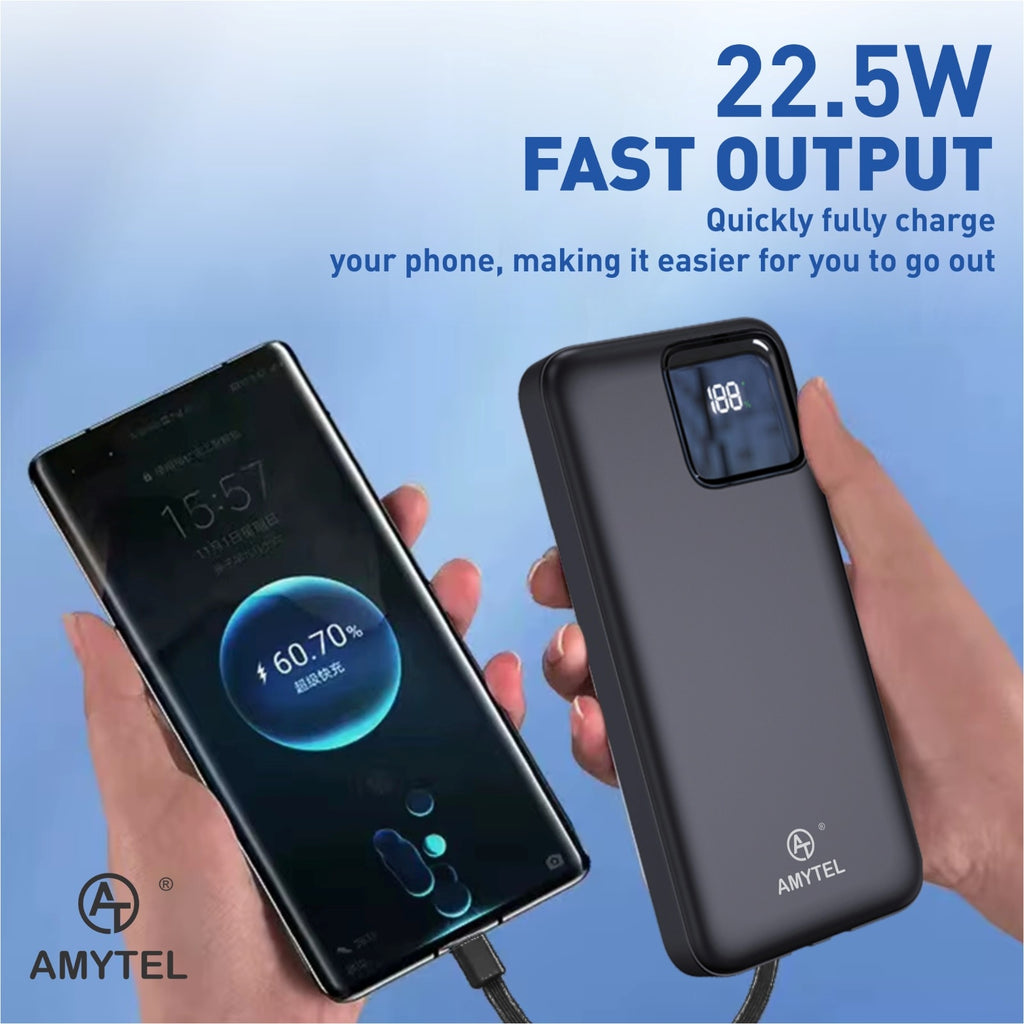 10000 mAh 22 W Compact Pocket Size Power Bank (Black, Lithium Polymer, Power Delivery 2.0, Power Delivery 3.0, Quick Charge 2.0, Quick Charge 3.0 for Mobile, Smartwatch, Smartband, Speaker, Trimmer)