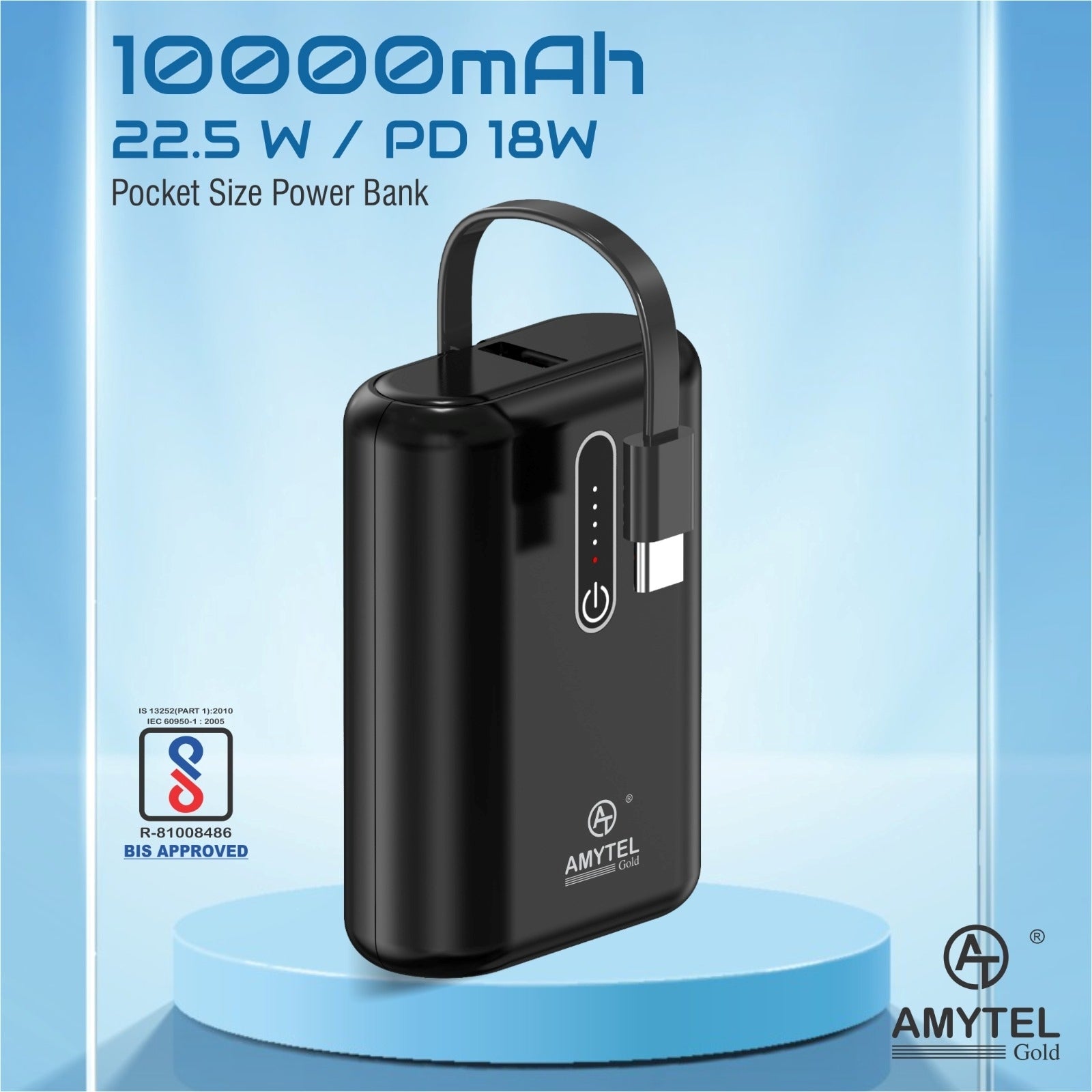 AMYTEL 10000 mAh 25 W Nano Pocket Size Fast Charging  Power Bank