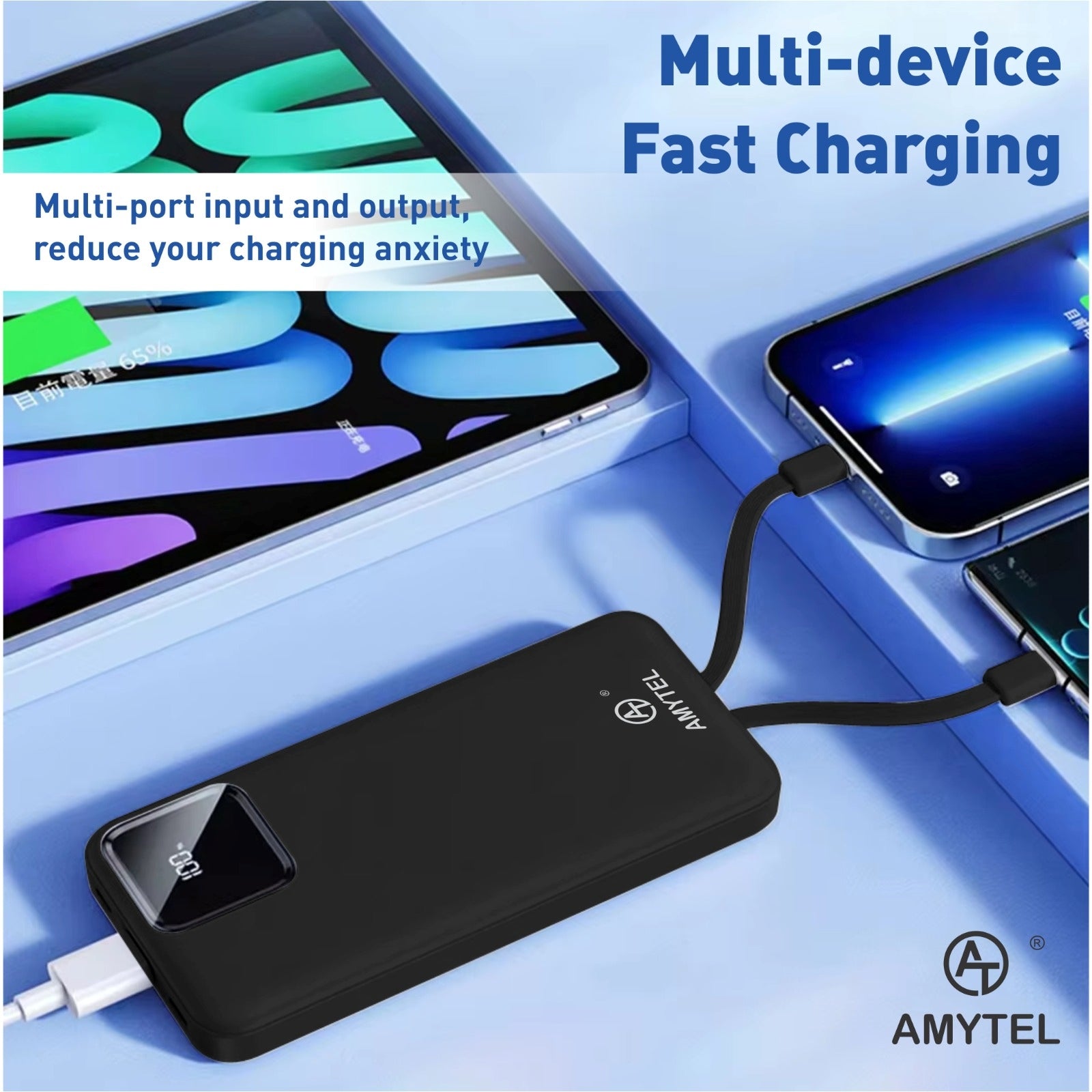 10000 mAh 22 W Compact Pocket Size Power Bank (Black, Lithium Polymer, Power Delivery 2.0, Power Delivery 3.0, Quick Charge 2.0, Quick Charge 3.0 for Mobile, Smartwatch, Smartband, Speaker, Trimmer)