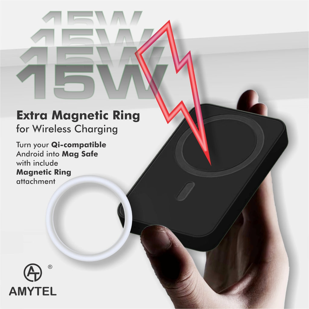 AMYTEL 10000 mAh 25 W Wireless With MagSafe Compact Pocket Size Power Bank