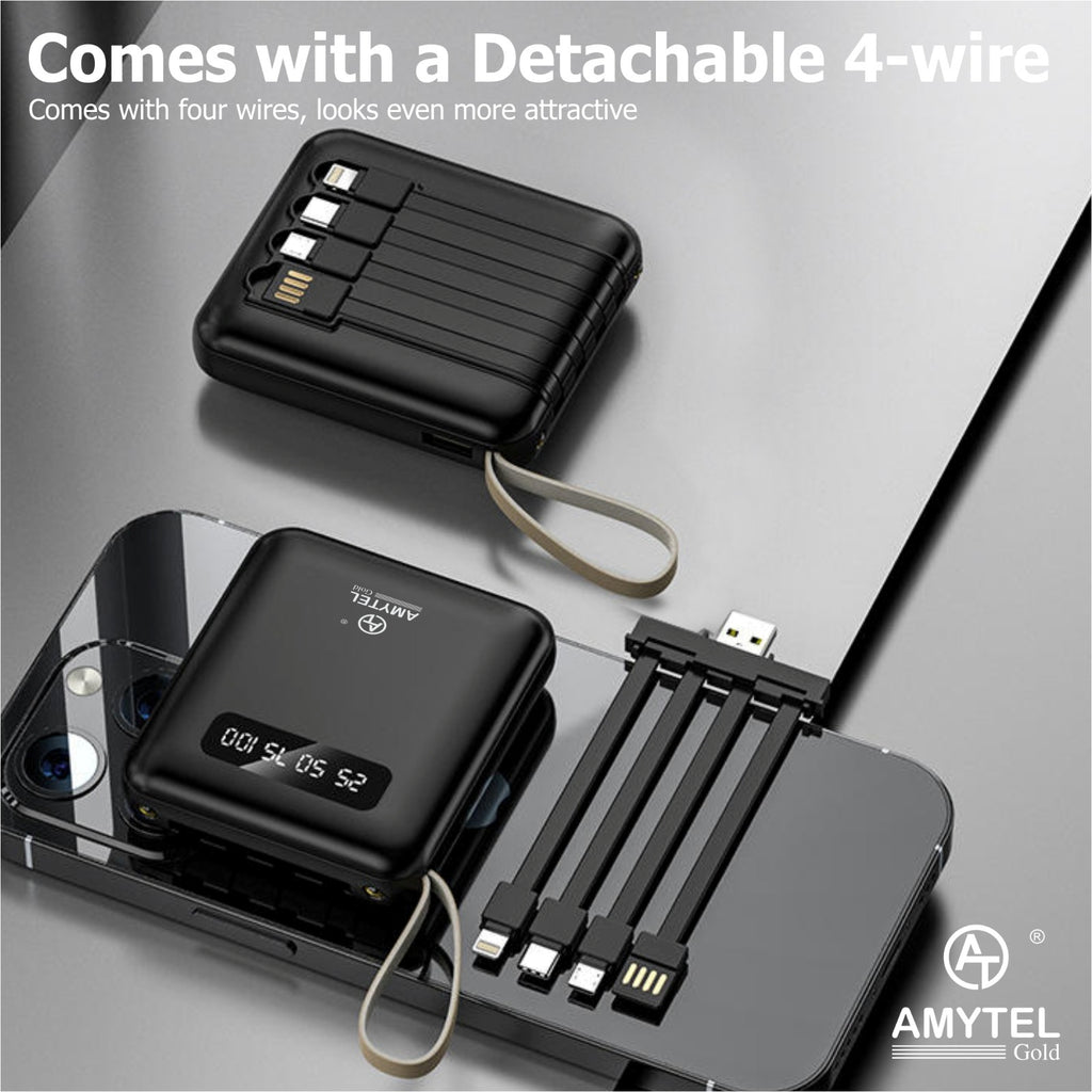 AMYTEL 10000 mAh Power Bank (18 W, Power Delivery 2.0, Power Delivery 3.0, Quick Charge 2.0, Quick Charge 3.0) (BLACK, Lithium-ion)