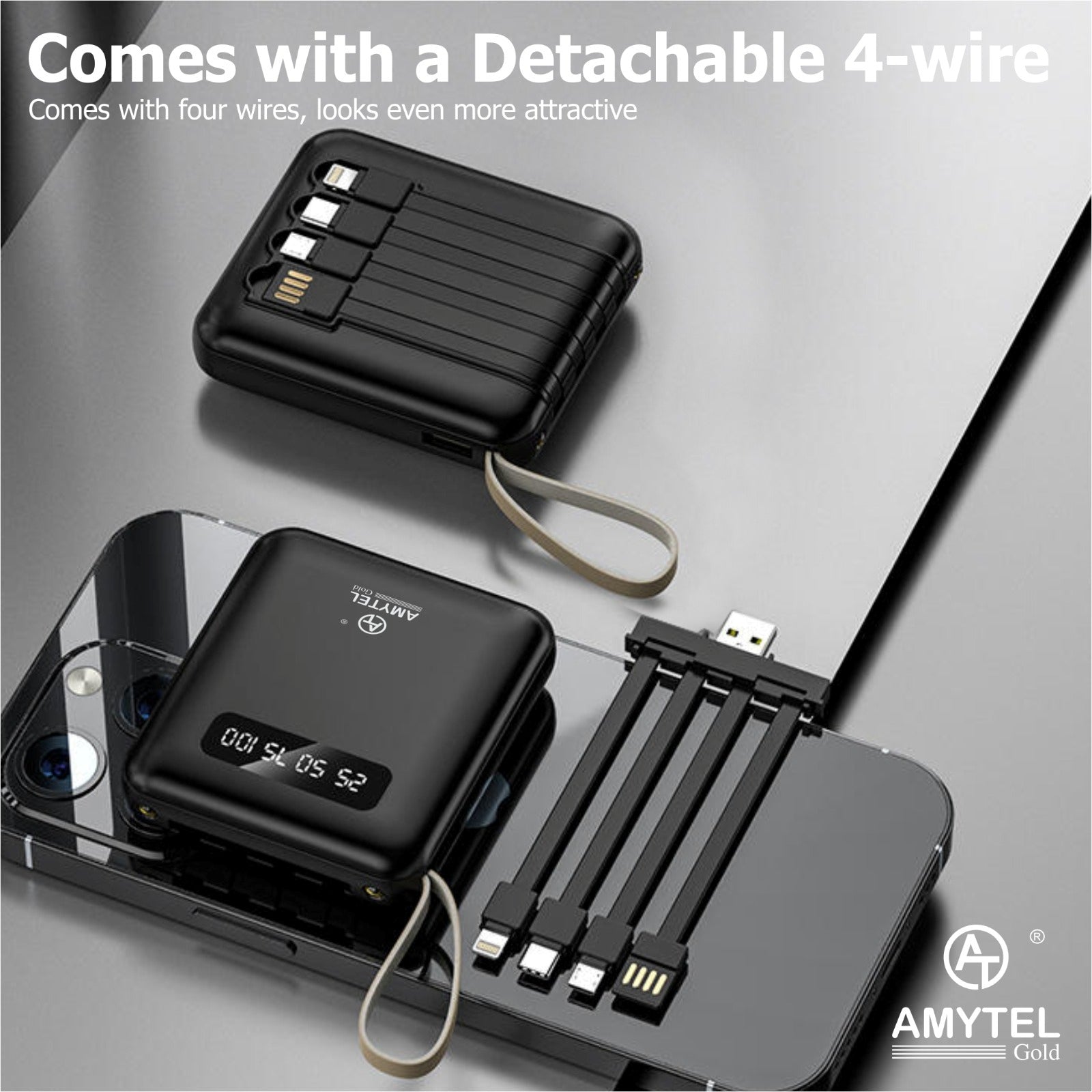 AMYTEL 10000 mAh Power Bank (18 W, Power Delivery 2.0, Power Delivery 3.0, Quick Charge 2.0, Quick Charge 3.0) (BLACK, Lithium-ion)