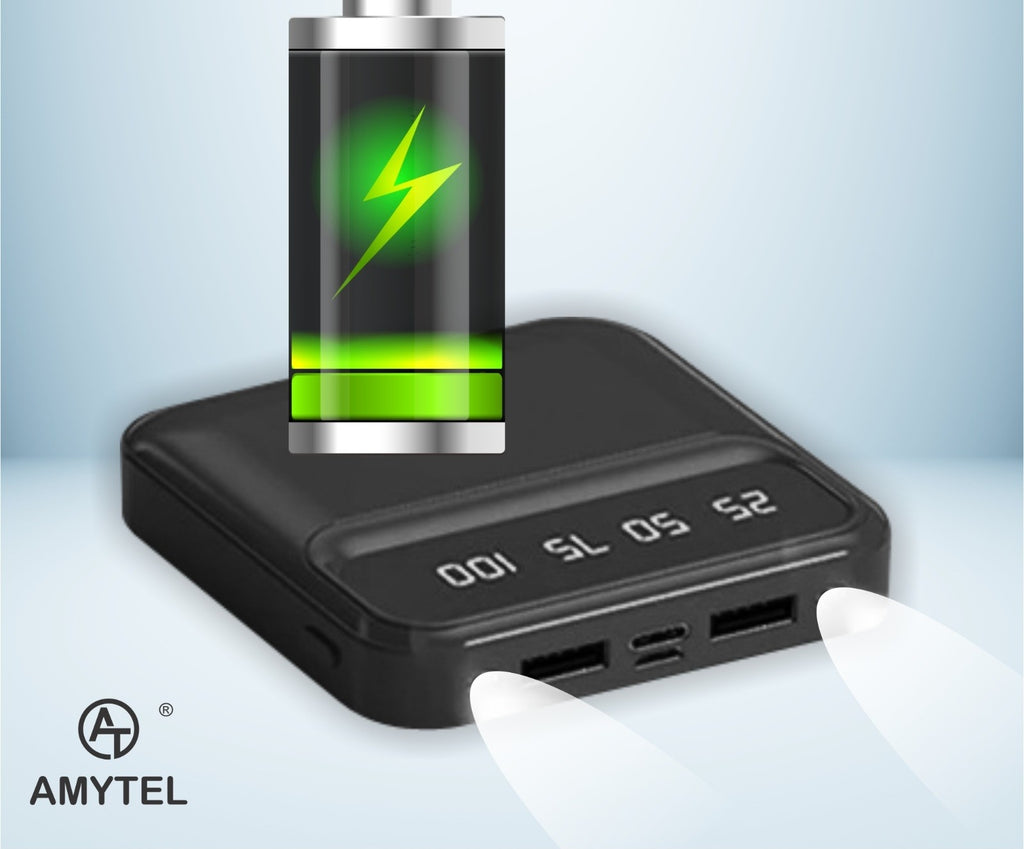 AMYTEL 10000 mAh Power Bank (15 W, Fast Charging, Power Delivery 2.0, Power Delivery 3.0, Quick Charge 2.0, Quick Charge 3.0)