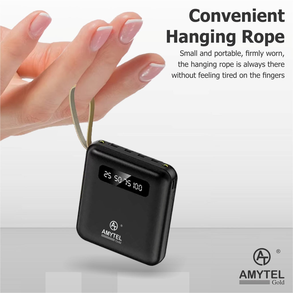 AMYTEL 10000 mAh Power Bank (18 W, Power Delivery 2.0, Power Delivery 3.0, Quick Charge 2.0, Quick Charge 3.0) (BLACK, Lithium-ion)