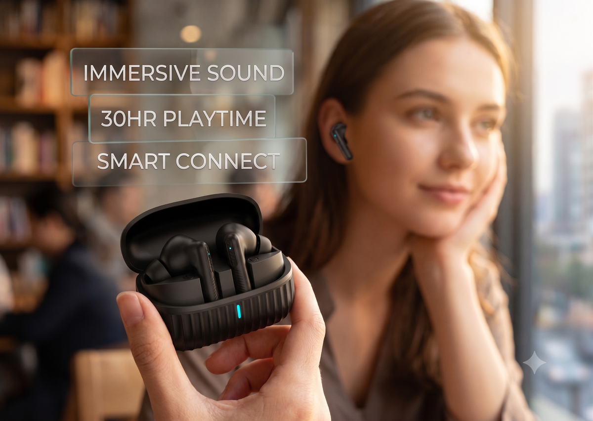AMYTEL ZIGZAG  EARBUDS  ( WITH NOISE CANCELATION )