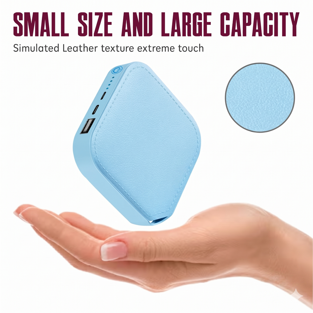 AMYTEL 10000 m Ah 5 W Mini Pocket Size Power Bank (Blue, Lithium-ion, Power Delivery 2.0, Power Delivery 3.0, Quick Charge 2.0, Quick Charge 3.0 for Earbuds, Mobile, Smartwatch, Speaker, Tablet)