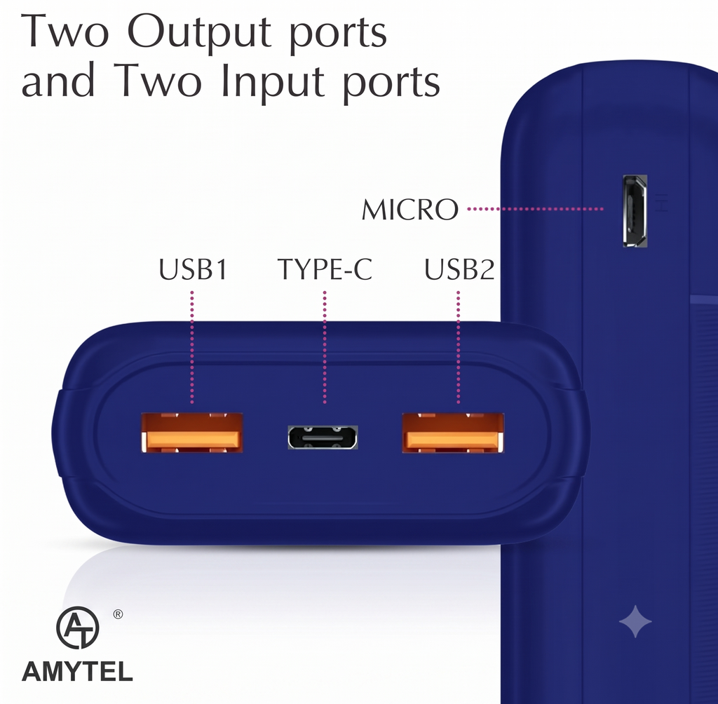 AMYTEL 30000 mAh 22.5 W Compact Power Bank ( Lithium Polymer, Fast Charging for Mobile, Smartwatch, Speaker, Trimmer)
