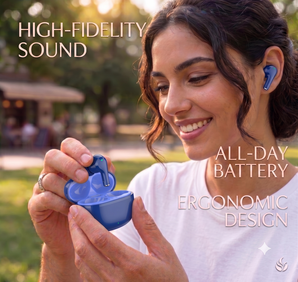 AMYTEL ELLIPSE 2.0 TWS WIRELESS WITH  HD SOUND , IN BUILT MICROPHONE , VOICE ASSISTANT, LONG PLAYTIME
