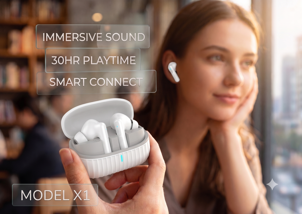 AMYTEL ZIGZAG  EARBUDS  ( WITH NOISE CANCELATION )