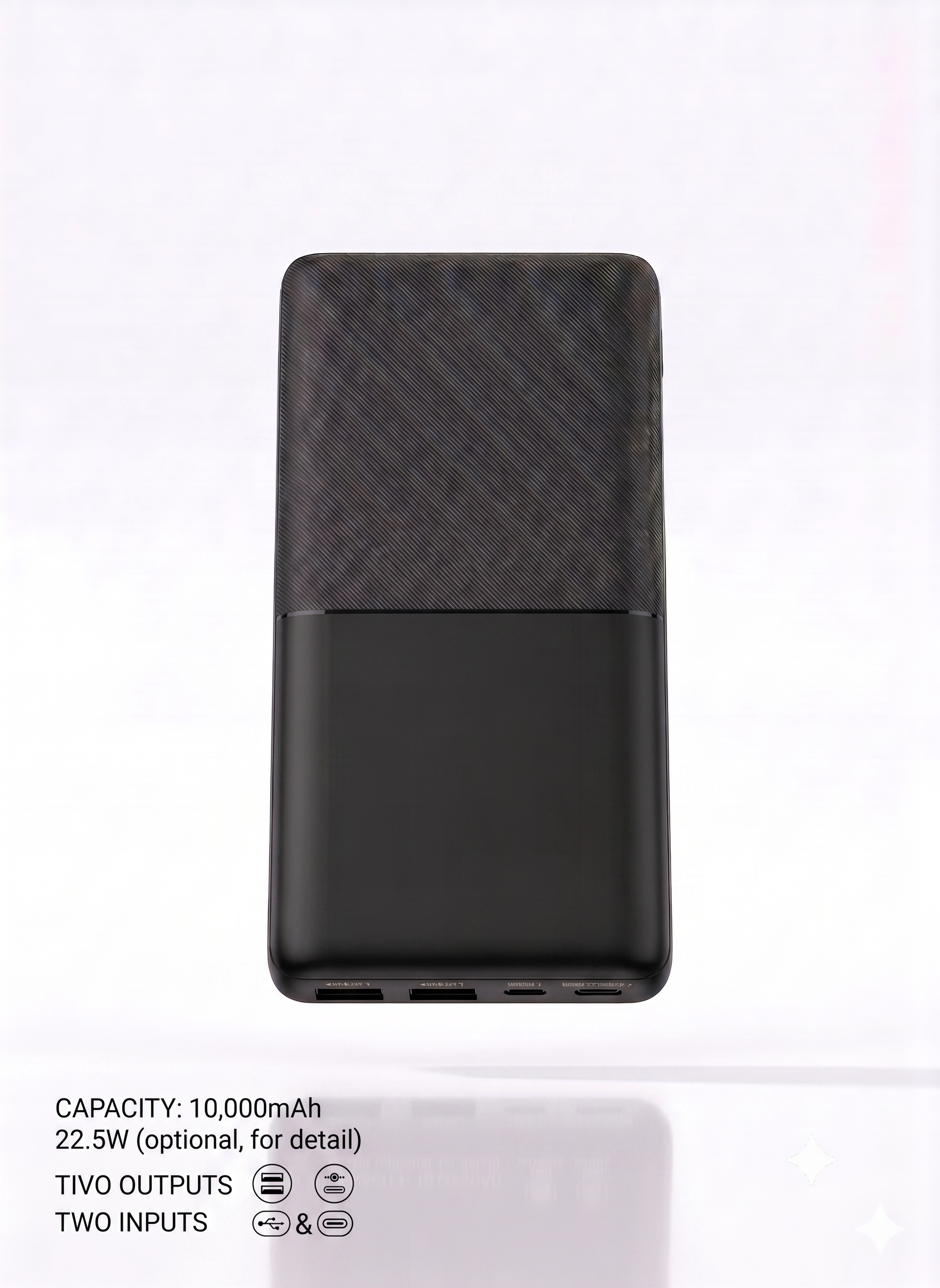 10000 mAh 22 W Compact Power Bank (Black, Lithium Polymer, Power Delivery 2.0, Power Delivery 3.0, Quick Charge 2.0, Quick Charge 3.0 for Mobile, Smartwatch, Speaker, Trimmer, Tablet)