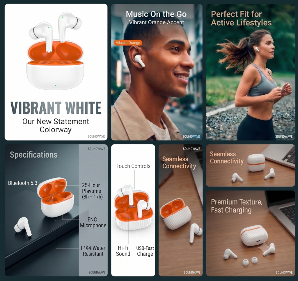 AMYTEL ELLIPSE 2.0 TWS WIRELESS WITH  HD SOUND , IN BUILT MICROPHONE , VOICE ASSISTANT, LONG PLAYTIME