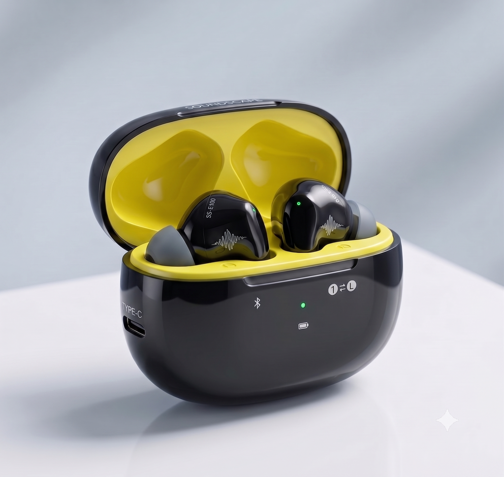 AMYTEL ELLIPSE 2.0 TWS WIRELESS WITH  HD SOUND , IN BUILT MICROPHONE , VOICE ASSISTANT, LONG PLAYTIME