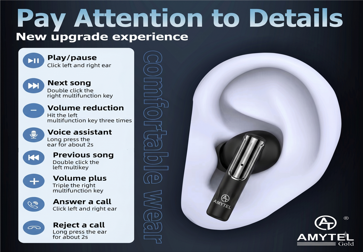 AMYTEL PANTHER EARBUDS  ( WITH NOISE CANCELATION )