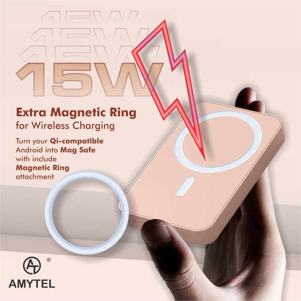 AMYTEL 10000 mAh 25 W Wireless With MagSafe Compact Pocket Size Power Bank