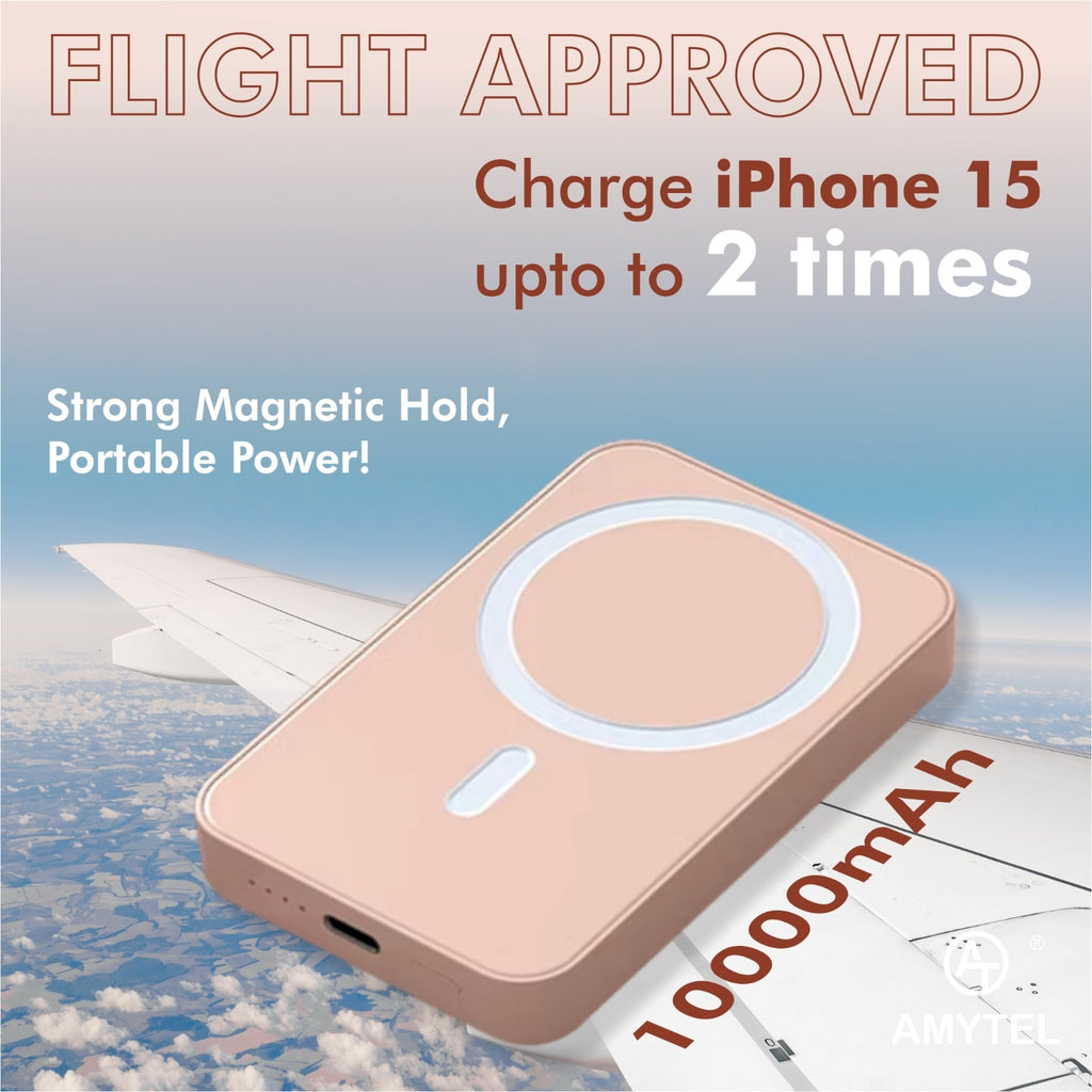 AMYTEL 10000 mAh 25 W Wireless With MagSafe Compact Pocket Size Power Bank