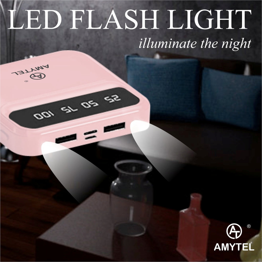 AMYTEL 10000 mAh Power Bank (15 W, Fast Charging, Power Delivery 2.0, Power Delivery 3.0, Quick Charge 2.0, Quick Charge 3.0)