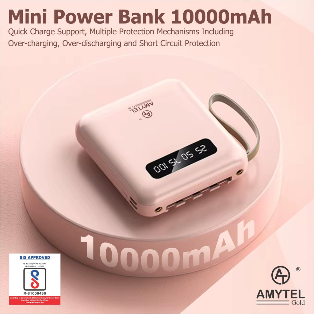 AMYTEL 10000 mAh Power Bank (18 W, Power Delivery 2.0, Power Delivery 3.0, Quick Charge 2.0, Quick Charge 3.0) (BLACK, Lithium-ion)