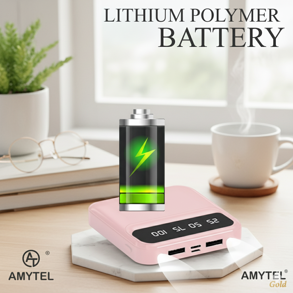 AMYTEL 10000 mAh Power Bank (15 W, Fast Charging, Power Delivery 2.0, Power Delivery 3.0, Quick Charge 2.0, Quick Charge 3.0)