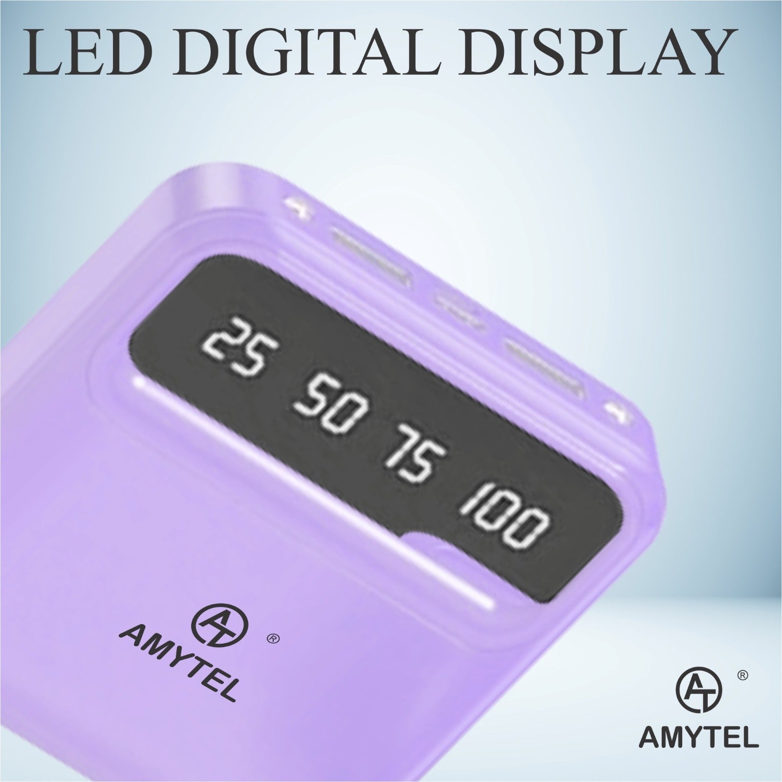 AMYTEL 10000 mAh Power Bank (15 W, Fast Charging, Power Delivery 2.0, Power Delivery 3.0, Quick Charge 2.0, Quick Charge 3.0)
