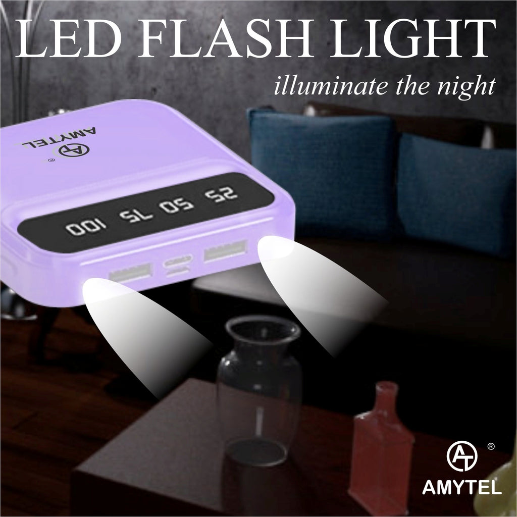 AMYTEL 10000 mAh Power Bank (15 W, Fast Charging, Power Delivery 2.0, Power Delivery 3.0, Quick Charge 2.0, Quick Charge 3.0)