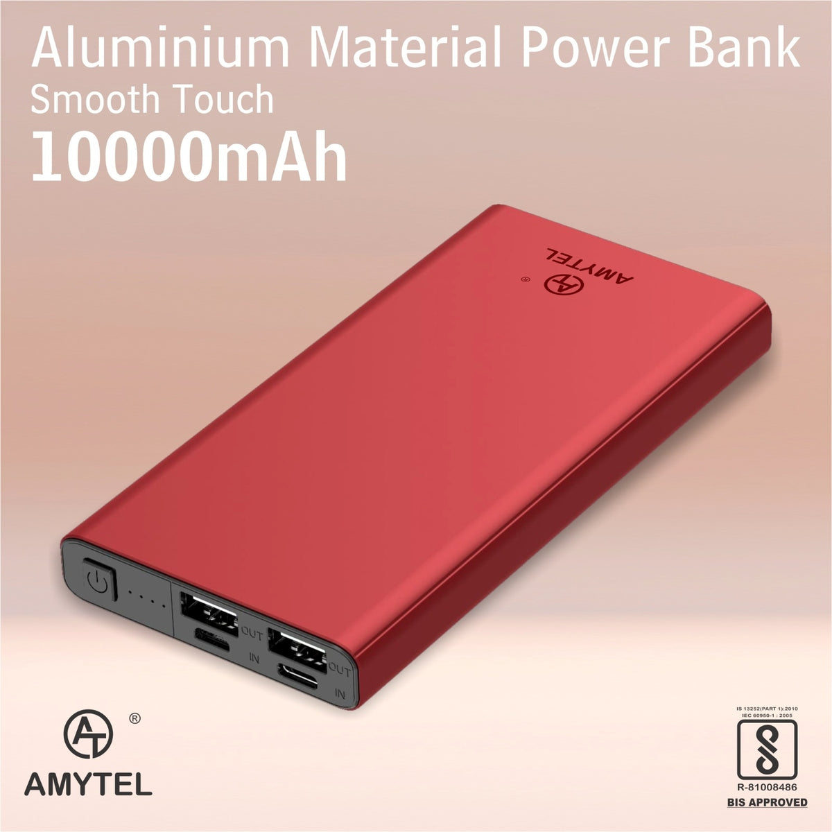 AMYTEL 10000 mAh 18 W Slim Pocket Size Power Bank