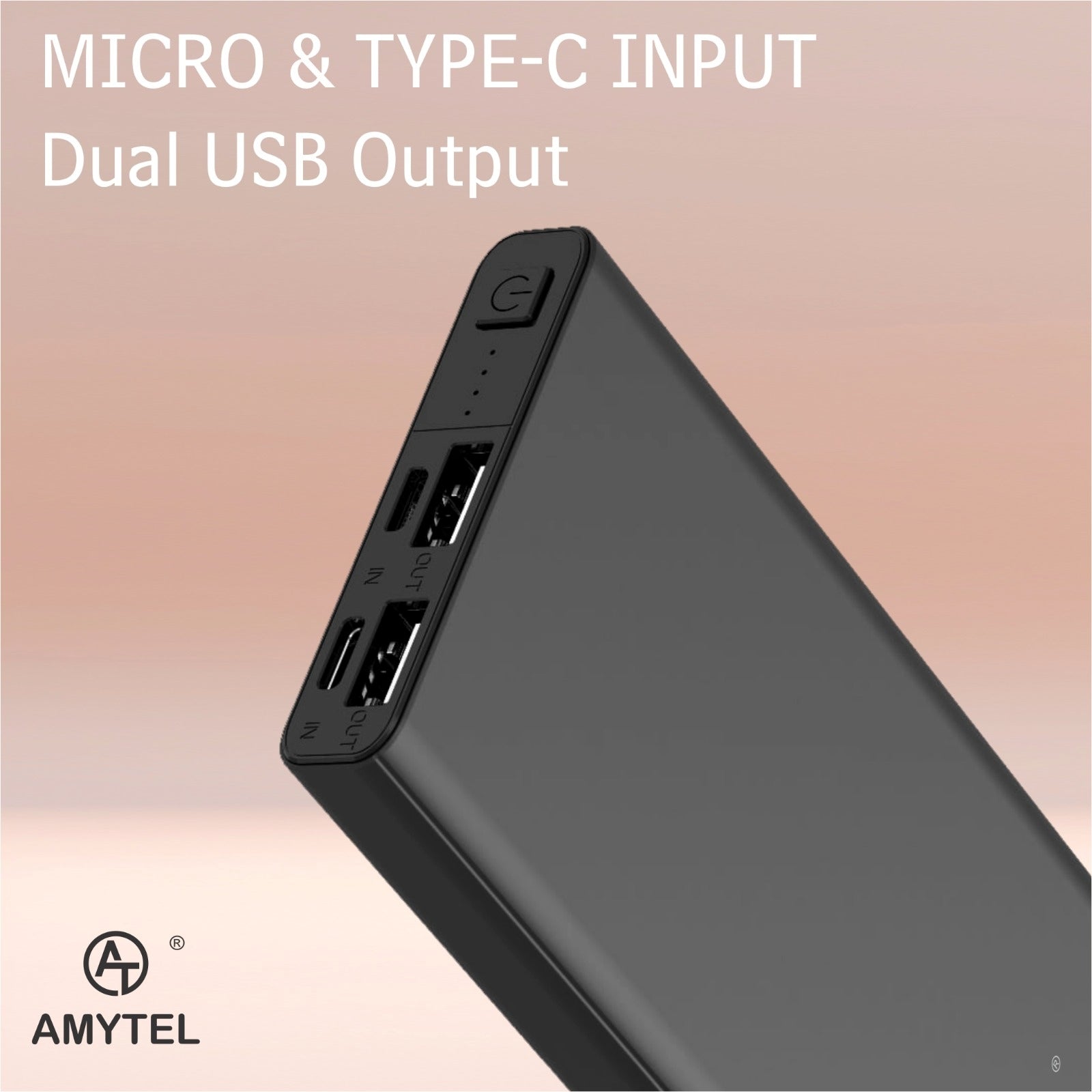 AMYTEL 10000 mAh 18 W Slim Pocket Size Power Bank