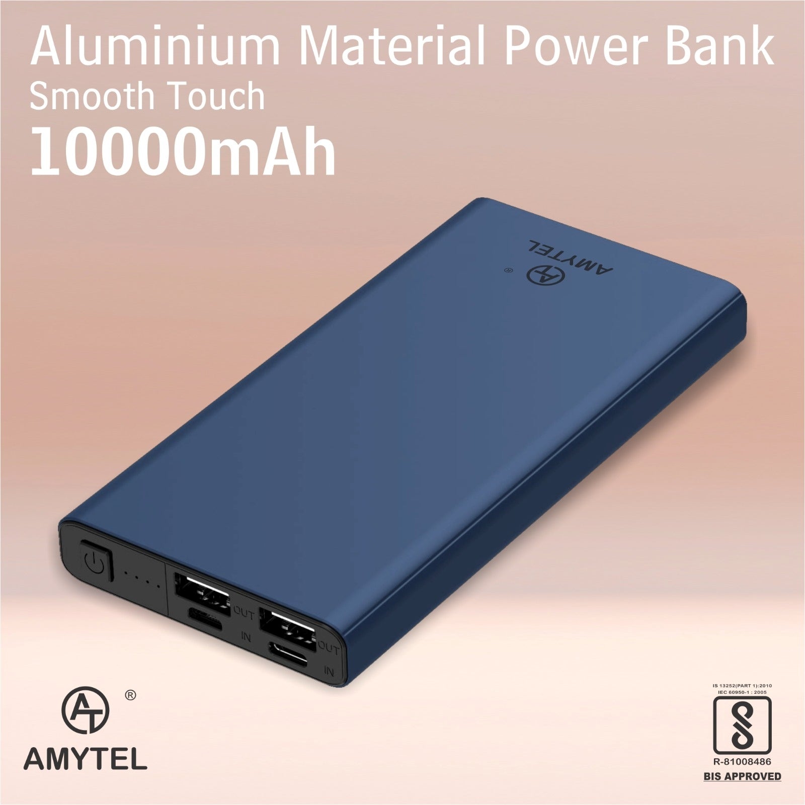 AMYTEL 10000 mAh 18 W Slim Pocket Size Power Bank
