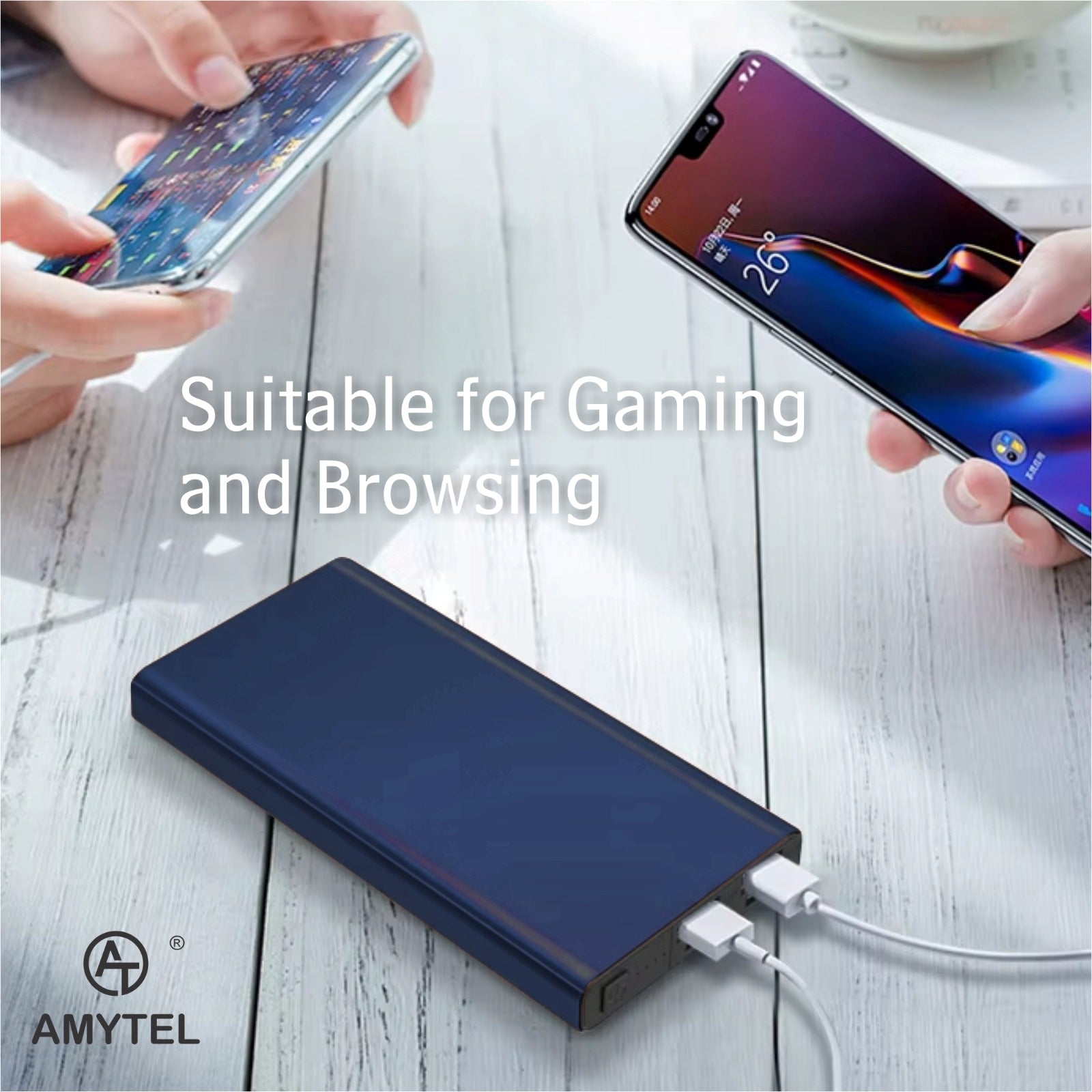 AMYTEL 10000 mAh 18 W Slim Pocket Size Power Bank