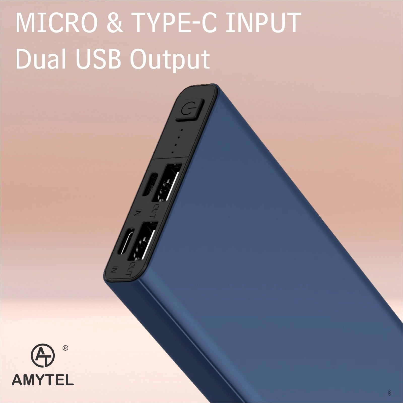 AMYTEL 10000 mAh 18 W Slim Pocket Size Power Bank
